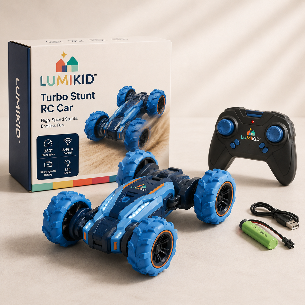 LUMIKID™ Turbo Stunt RC Car
